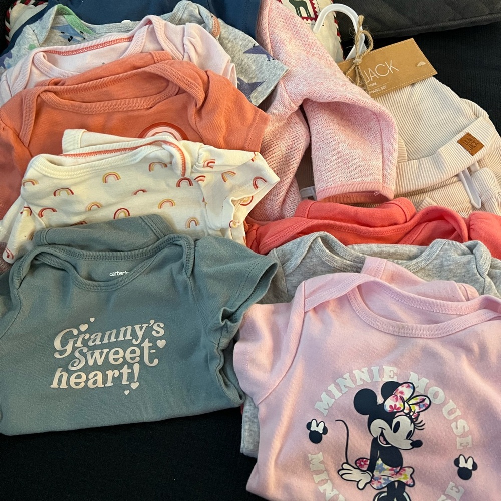 Babies size 3-6 short sleeve onesies